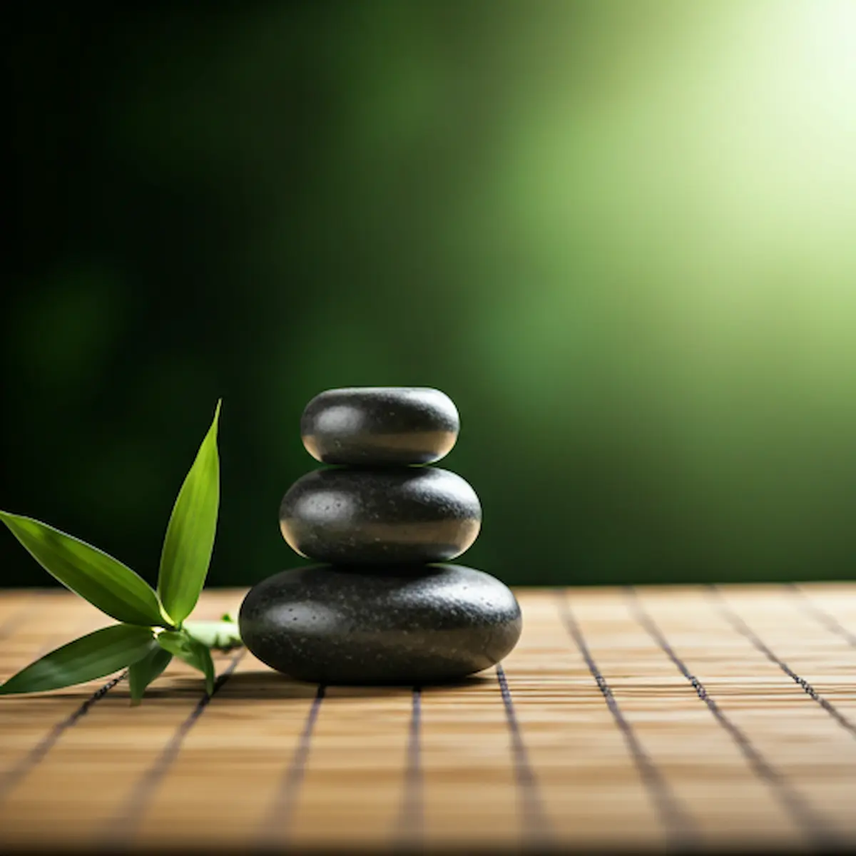 Detail shot of spa environment with natural elements